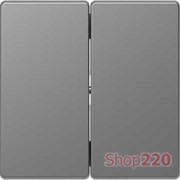 Клавиша двойная, нержавеющая сталь, Merten MTN3400-6036