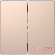 Клавиша двойная, шампань (металл), Merten MTN3400-6051