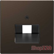 Накладка компьютерной розетки RJ45, одинарная, мокко (металл), Merten MTN4521-6052