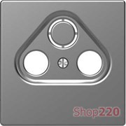 Накладка телевизионной розетки, нержавеющая сталь, Merten MTN4123-6036