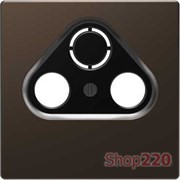 Накладка телевизионной розетки, мокко (металл), Merten MTN4123-6052