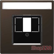 Накладка HDMI или аудио розетки, мокко (металл), Merten MTN4250-6052