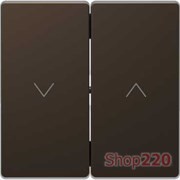 Накладка механизма управления жалюзи, мокко (металл), Merten MTN3855-6052