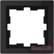 Рамка 1 пост, черный оникс (стекло), Merten MTN4010-6503