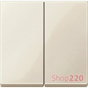 Клавиша двойная, бежевый, Merten MTN432544