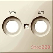 Накладка телевизионной двойной розетки TV/R+SAT, бежевый, Merten MTN299844