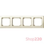 Рамка 4 поста, бежевый, Merten M-SMART MTN478444
