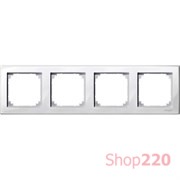 Рамка 4 поста, полярно-белый, Merten M-SMART MTN478419