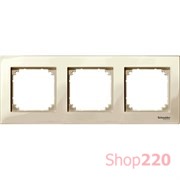 Рамка 3 поста, бежевый, Merten M-PLAN MTN515344