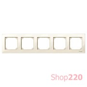 Рамка 5 постов, бежевый, Merten M-PLAN MTN515544