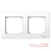 Рамка 2 поста, активный белый, Merten M-PLAN MTN515225