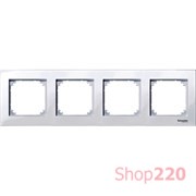 Рамка 4 поста, активный белый, Merten M-PLAN MTN515425