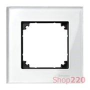 Рамка 1 пост, белый бриллиант, Merten M-Elegance Стекло MTN404119