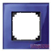 Рамка 1 пост, синий сапфир, Merten M-Elegance Стекло MTN4010-3278