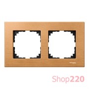 Рамка 2 поста, бук, Merten M-Elegance Дерево MTN4052-3470