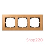 Рамка 3 поста, бук, Merten M-Elegance Дерево MTN4053-3470