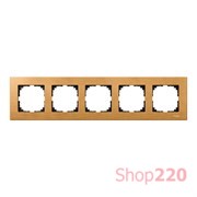 Рамка 5 постов, бук, Merten M-Elegance Дерево MTN4055-3470