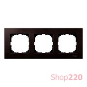 Рамка 3 поста, венге, Merten M-Elegance Дерево MTN4053-3471