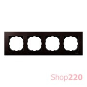 Рамка 4 поста, венге, Merten M-Elegance Дерево MTN4054-3471