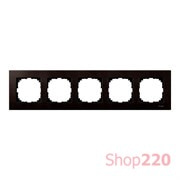 Рамка 5 постов, венге, Merten M-Elegance Дерево MTN4055-3471