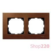 Рамка 2 поста, вишня, Merten M-Elegance Дерево MTN4052-3472