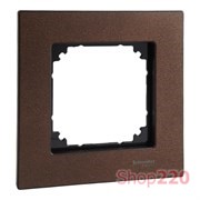 Рамка 1 пост, орех, Merten M-Elegance Дерево MTN4051-3473