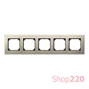 Рамка 5 постов, титан, Merten M-Elegance Металл MTN403505