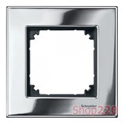 Рамка 1 пост, хром, Merten M-Elegance Металл MTN403139