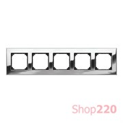 Рамка 5 постов, хром, Merten M-Elegance Металл MTN403539