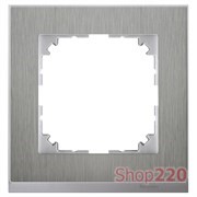 Рамка 1 пост, сталь/алюминий, Merten M-Pure MTN4010-3646