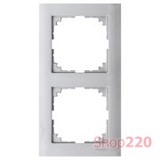 Рамка 2 поста, алюминий, Merten M-Pure MTN4020-3660