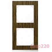 Рамка 2 поста, дуб/белый, Merten M-Pure MTN4020-3674