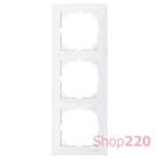 Рамка 3 поста, полярно-белый, Merten M-Pure MTN4030-3619