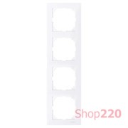 Рамка 4 поста, активный белый, Merten M-Pure MTN4040-3625