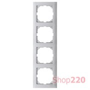 Рамка 4 поста, алюминий, Merten M-Pure MTN4040-3660