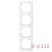Рамка 4 поста, полярно-белый, Merten M-Pure MTN4040-3619