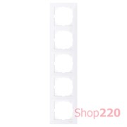 Рамка 5 постов, активный белый, Merten M-Pure MTN4050-3625