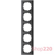 Рамка 5 постов, антрацит, Merten M-Pure MTN4050-3614
