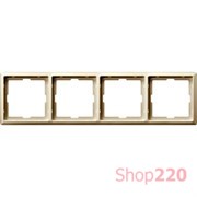 Рамка 4 поста, бежевый, Merten Artec MTN481444