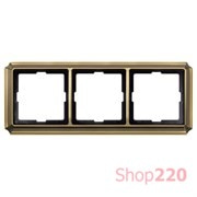 Рамка 3 поста, античная латунь, Merten Antik MTN483343