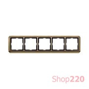 Рамка 5 постов, античная латунь, Merten Antik MTN483543