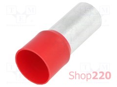 Наконечник-гильза 95 мм кв l=25мм красный (1 шт)