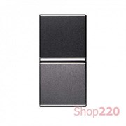 Выключатель 1-клавишный, 1мод., антрацит, Zenit ABB N2101 AN