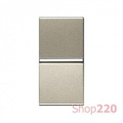 Выключатель 1-клавишный, 1мод., шампань, Zenit ABB N2101 CV