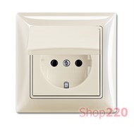 Розетка влагозащищенная IP44 в сборе с рамкой, белый шале, ABB 20 EUCKD-96-507 Basic 55