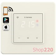 Wi-Fi терморегулятор с сенсорным управлением terneo sx, слоновая кость