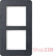 Рамка 2 поста, сланец, Q.7 Berker 10126030