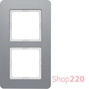 Рамка 2 поста, алюминий, Q.7 Berker 10126074