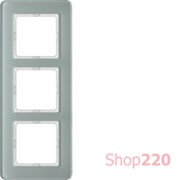 Рамка 3 поста, белое стекло, Q.7 Berker 10136079