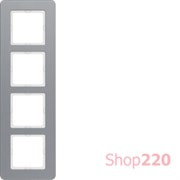 Рамка 4 поста, алюминий, Q.7 Berker 10146074